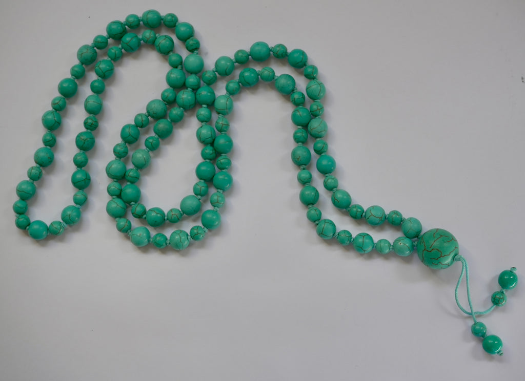 Japa Mala de Turquesa Natural – Energía de Paz y Pro