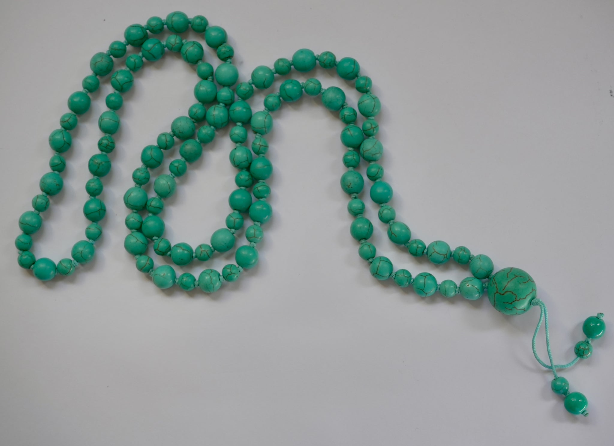 Japa Mala de Turquesa Natural – Energía de Paz y Pro